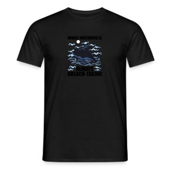 Whale Watcher Saying Whale Fans Humpback Whales - Men's T-Shirt - black - Front - AI Model Male 178 light (178cm)