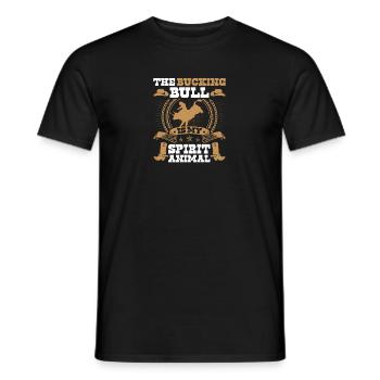 Bull Riding Rodeo Cowboy, Spirit Animal Bull Rider - Männer T-Shirt - Schwarz - Vorne - AI Model Male 178 light (178cm)