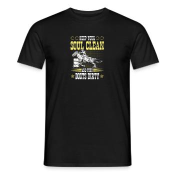 Keep Your Soul Clean Boots Dirty Rodeo - Männer T-Shirt - Schwarz - Vorne - AI Model Male 178 light (178cm)