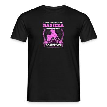 Barrel Racer Bad Idea Good Time Rodeo - Männer T-Shirt - Schwarz - Vorne - AI Model Male 178 light (178cm)