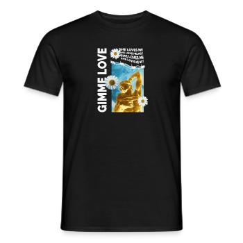 Gimme Love Flower - Männer T-Shirt - Schwarz - Vorne - AI Model Male 178 light (178cm)