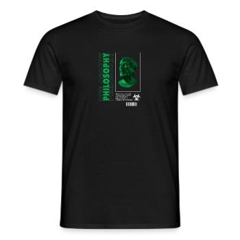 Philiosophy Streetwear - Männer T-Shirt - Schwarz - Vorne - AI Model Male 178 light (178cm)