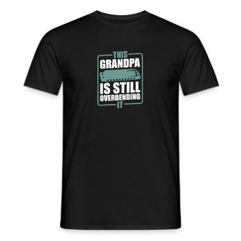 Orgue à bouche Français harmoniciste harpe - T-shirt homme - noir - Devant - AI Model Male 178 light (178cm)