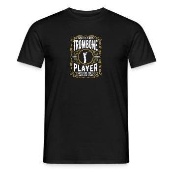 Worlds Finest Trombone Player, Funny Trombonist - Männer T-Shirt - Schwarz - Vorne - AI Model Male 178 light (178cm)