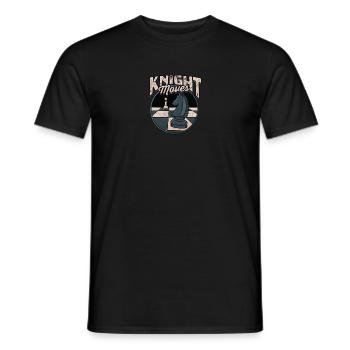 Knight moves - Chess - Men's T-Shirt - black - Front - AI Model Male 178 light (178cm)