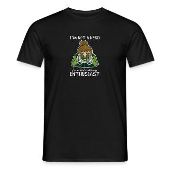 I'm not a nerd, I'm a bird watching enthusiast - Men's T-Shirt - black - Front - AI Model Male 178 light (178cm)