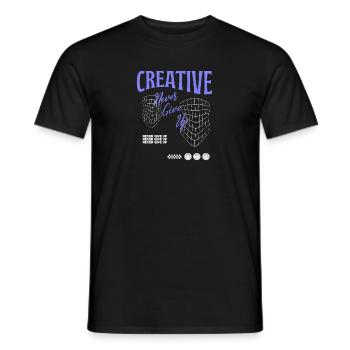 Creative Streetwear - Männer T-Shirt - Schwarz - Vorne - AI Model Male 178 light (178cm)