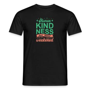Human Kindness - Männer T-Shirt - Schwarz - Vorne - AI Model Male 178 light (178cm)