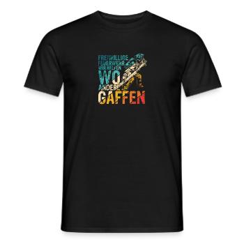 Freiwillige Feuerwehr Wir Helfen Wo Andere Gaffen - Männer T-Shirt - Schwarz - Vorne - AI Model Male 178 light (178cm)