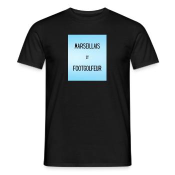 Marseillais et footgolfeur - T-shirt homme - noir - Devant - AI Model Male 178 light (178cm)