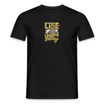 Wenn das Leben dir Zitronen gibt, geh Schlittschuh laufen - Schlittschuhlaufen - Männer T-Shirt - Schwarz - Vorne - AI Model Male 178 light (178cm)