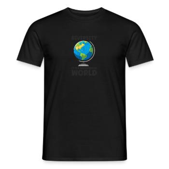 Diversity - It's A Wonderful World! - Diversity - Men's T-Shirt - black - Front - AI Model Male 178 light (178cm)