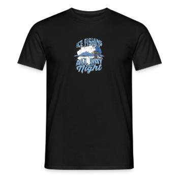 Eisfischen - draußen ist es KALT! - Eisfischen - Männer T-Shirt - Schwarz - Vorne - AI Model Male 178 light (178cm)
