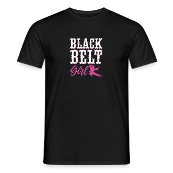 Black Belt Girl | Karate - Men's T-Shirt - black - Front - AI Model Male 178 light (178cm)