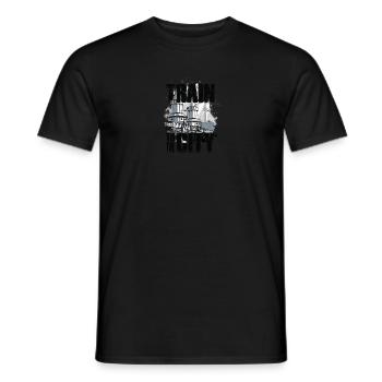 Train to the City - Train - Men's T-Shirt - black - Front - AI Model Male 178 light (178cm)