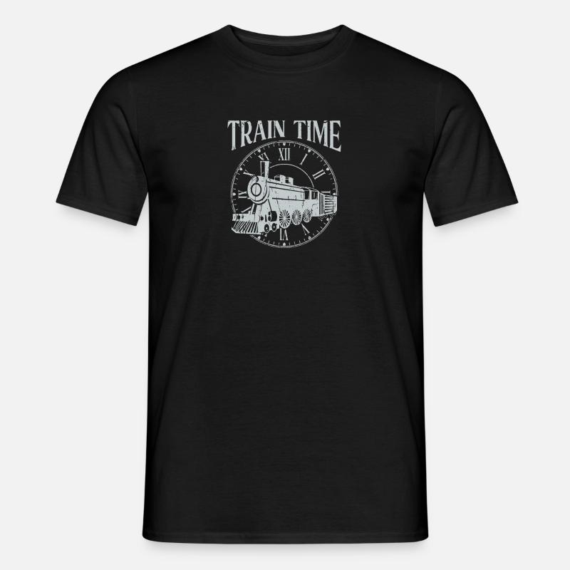 Heure de train - Train - T-shirt homme - noir