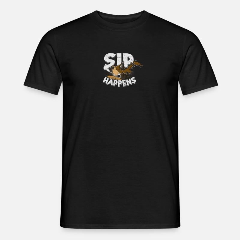 Schluck passiert - Tee - Männer T-Shirt - Schwarz