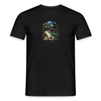 Cottagecore Aesthetic Frog Mushroom - Männer T-Shirt - Schwarz - Vorne - AI Model Male 178 light (178cm)