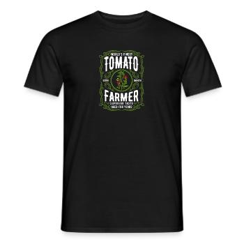 Worlds Finest Tomato Farmer, Funny Tomato - Männer T-Shirt - Schwarz - Vorne - AI Model Male 178 light (178cm)