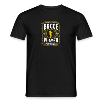 Worlds Finest Bocce Ball Player, Funny Bocci - Männer T-Shirt - Schwarz - Vorne - AI Model Male 178 light (178cm)