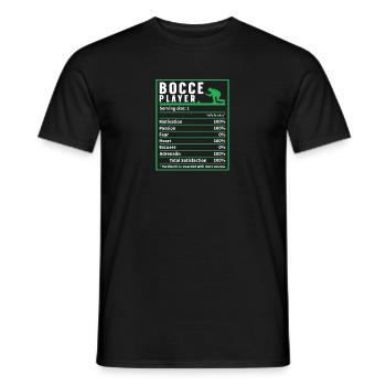 Bocce Ball Player Nutrition Facts, Funny Bocci - Männer T-Shirt - Schwarz - Vorne - AI Model Male 178 light (178cm)