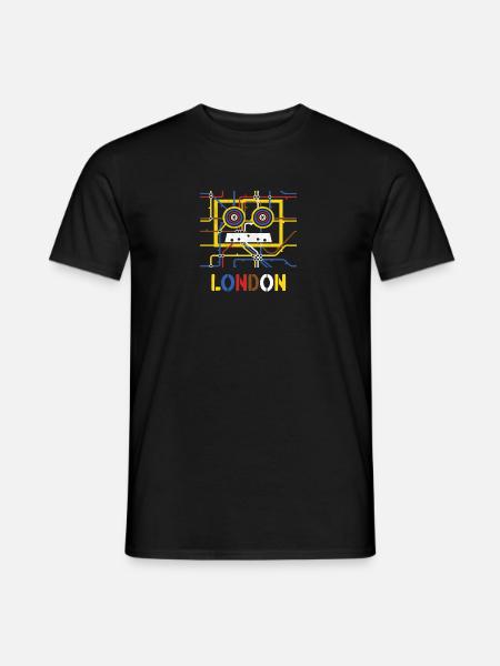 London Tube Map Underground Tape Style London - Men's T-Shirt - black