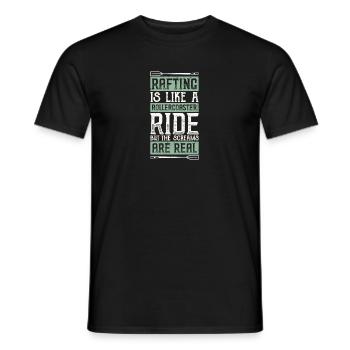 River Rafting - Men's T-Shirt - black - Front - AI Model Male 178 light (178cm)