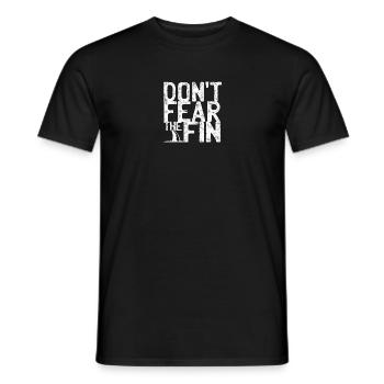N’ayez pas peur de l’aileron - Requin - T-shirt homme - noir - Devant - AI Model Male 178 light (178cm)