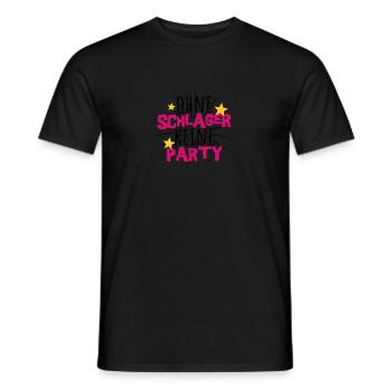 Schlager Party Outfit Kostüm - Männer T-Shirt - Schwarz - Vorne - AI Model Male 178 light (178cm)