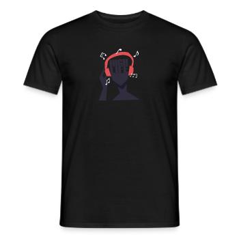Mein Kopfhörer Spielt Nur Highlife Aus Ghana - Männer T-Shirt - Schwarz - Vorne - AI Model Male 178 light (178cm)