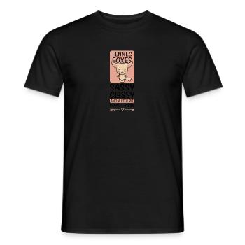 Sweet Desert Fox Gift For Girls Kids - Men's T-Shirt - black - Front - AI Model Male 178 light (178cm)