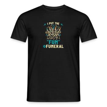 I Put The Fun In Funeral Gothic Skeletons Emo Goth - Männer T-Shirt - Schwarz - Vorne - AI Model Male 178 light (178cm)