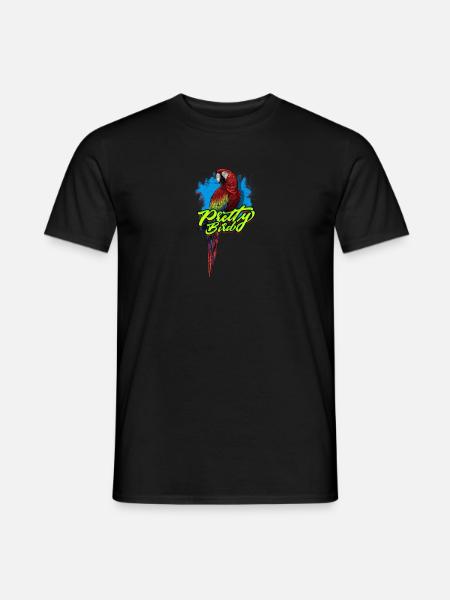 Hübscher Vogel - Papageien - Männer T-Shirt - Schwarz