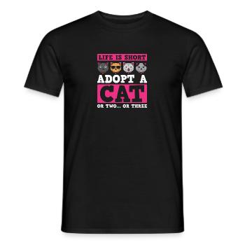 Lustiges Katzenliebhaber Geschenk Für Katzen Mama - Männer T-Shirt - Schwarz - Vorne - AI Model Male 178 light (178cm)
