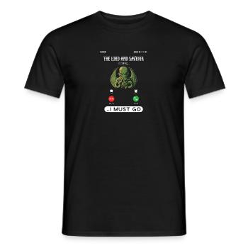 Cthulhu Is Calling, Cosmic Horror Call Cthulhu - Männer T-Shirt - Schwarz - Vorne - AI Model Male 178 light (178cm)