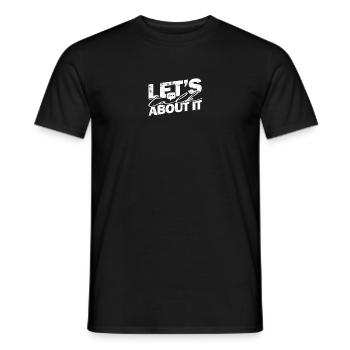Let's talk about it - Chat - Men's T-Shirt - black - Front - AI Model Male 178 light (178cm)