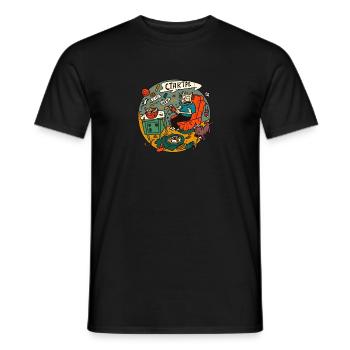 cats meaw - Männer T-Shirt - Schwarz - Vorne - AI Model Male 178 light (178cm)