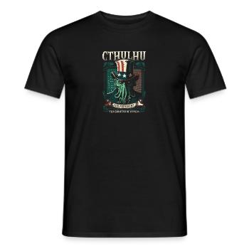Cthulhu For President, Election 2024 Cosmic Horror - Men's T-Shirt - black - Front - AI Model Male 178 light (178cm)