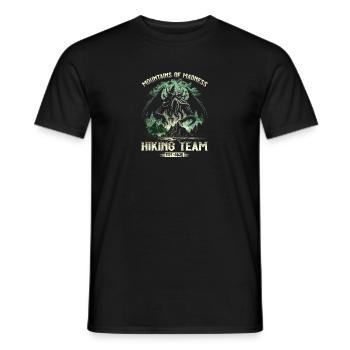 Cthulhu Mountains Of Madness Hiking Team, Cosmic - Men's T-Shirt - black - Front - AI Model Male 178 light (178cm)