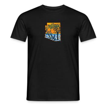 Jemand in Arizona liebt mich Vintage-Retro-Staat - Männer T-Shirt - Schwarz - Vorne - AI Model Male 178 light (178cm)