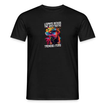 Leopard Gecko Lizard Lover - Men's T-Shirt - black - Front - AI Model Male 178 light (178cm)