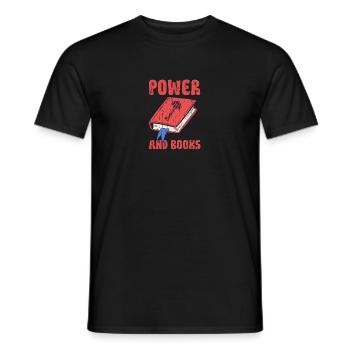 Knowledge is power, and books are the key - Book - Men's T-Shirt - black - Front - AI Model Male 178 light (178cm)