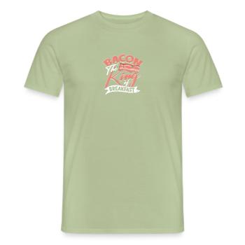 Speck: Der König des Frühstücks - Speck - Männer T-Shirt - Sage - Vorne - AI Model Male 178 light (178cm)