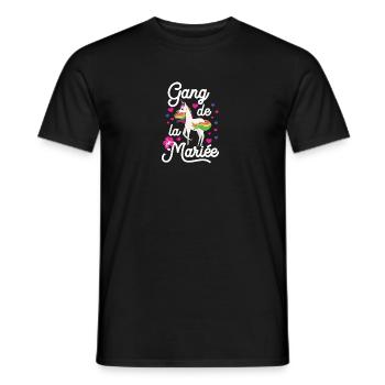 Gang de la Mariée Enterrement de vie de jeune fill - Men's T-Shirt - black - Front - AI Model Male 178 light (178cm)