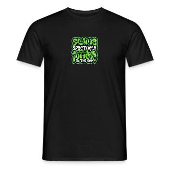 Schleim-Spektakel: Funkelnde Magie im Schleim - - Männer T-Shirt - Schwarz - Vorne - AI Model Male 178 light (178cm)