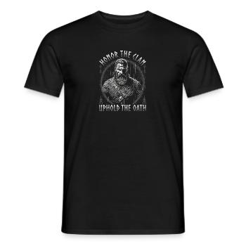 Wikinger Spruch, Honor The Clan, Norse Viking - Männer T-Shirt - Schwarz - Vorne - AI Model Male 178 light (178cm)