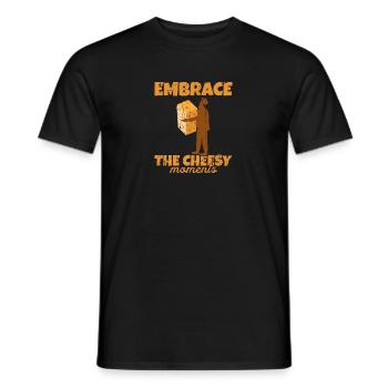 Embrace the cheesy moments - Cheese - Men's T-Shirt - black - Front - AI Model Male 178 light (178cm)