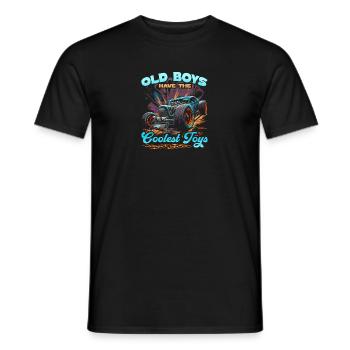 Hot Rod Grandpa, Old Boys Coolest Toys, Muscle Car - T-shirt homme - noir - Devant - AI Model Male 178 light (178cm)