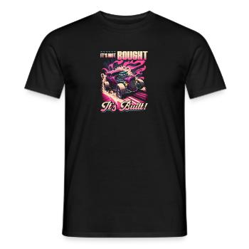 Hot Rod, pas acheté construit, rétro muscle car femmes - T-shirt homme - noir - Devant - AI Model Male 178 light (178cm)