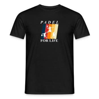 Padel Paddle Raquette Tennis Sport I Cadeau - T-shirt homme - noir - Devant - AI Model Male 178 light (178cm)